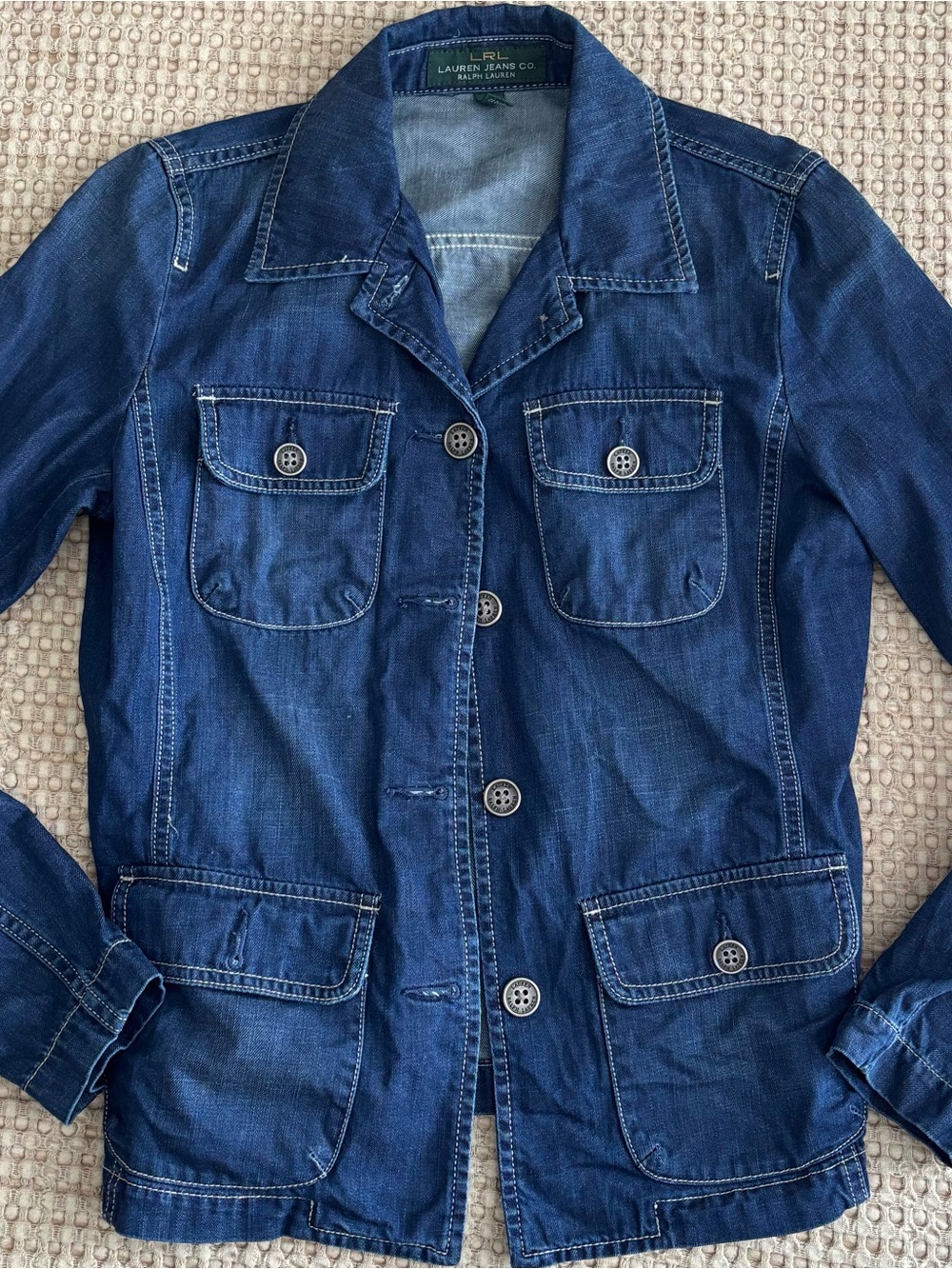 Vintage Lauren Ralph Lauren Dark Blue Denim Field Jacket